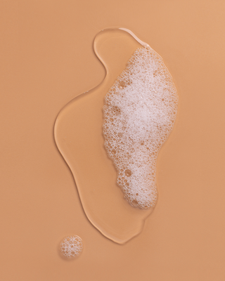 Footprint shape made of foam on a flat surface